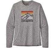 Patagonia Cap Cool Daily Graphic Longsleeve Lycra line logo ridge fther gry Koko L