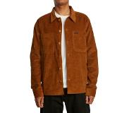 RVCA Americana Corduroy Long Sleeve Shirt Ruskea L Mies