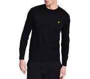Lyle & Scott Cotton/Merino Crew Neck Jumper Jet Black