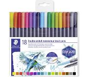 Staedtler Double-ended watercol. brush 18pcs