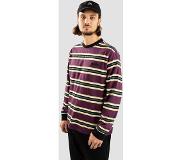 Welcome Thelema Stripe Pitkähihainen T-paita prune Koko XL