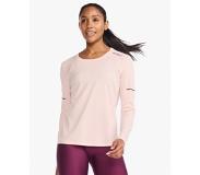 2XU Aero L/S, Peach Whip/Mulberry Reflective, L, Funktionströjor Naiset