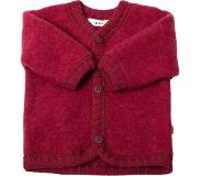 Joha - Kid's 4014 Cardigan Merino Wool Fleece - Merinovillatakki 80, punainen
