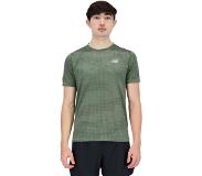 New Balance Printed Impact Short Sleeve T-shirt Vihreä S Mies