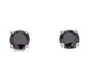 Silver Bar zirkoniakorvakorut 6 mm musta 3460