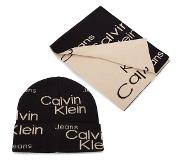 Calvin Klein Set K50k509917 Beanie Beige,Musta Mies
