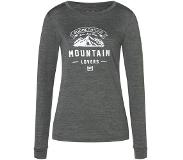 Super.natural Mountain Love LS Shirt Women, harmaa S 2022 Pitkähihaiset kiipeilypaidat