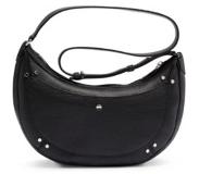 HUGO BOSS Hobo bag in grained leather with stud details