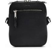 HUGO BOSS Grained-leather reporter bag with zipped front pocket