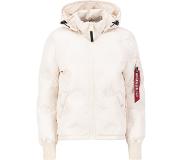 Alpha industries Logo Puffer Jacket Beige S Nainen