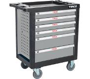 Timco 6 ltk 220-osainen työkaluvaunu työkaluilla, harmaa