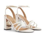 HUGO BOSS Nappa-leather sandals with block heel and straps