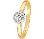 Lykka Elegance timanttisormus halo kultainen-185