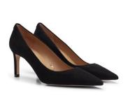HUGO BOSS Suede pointed-toe pumps with 7cm heel