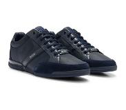 HUGO BOSS Mixed-material trainers with suede and faux leather