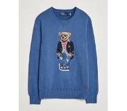 Ralph Lauren Cotton Knitted Bear Sweater Blue Haven