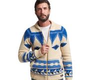 Superdry Vintage Shawl Zip Through Sweater Beige XL Mies