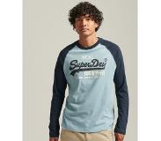 Superdry Vintage Vl Heritage Raglan Long Sleeve T-shirt Harmaa L Mies