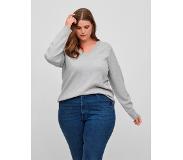 Vila Evoked Ril V Neck Sweater Beige 54 Nainen