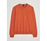 BOSS BLACK Botto Wool Knitted Crew Neck Sweater Dark Orange