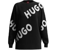 HUGO BOSS Logo-intarsia sweater in an organic-cotton blend
