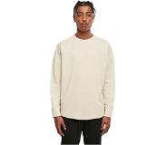 Build Your Brand Oversized Long Sleeve Crew Neck T-shirt Beige L Mies
