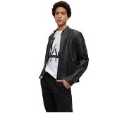 HUGO BOSS Slim-fit biker jacket in buffalo leather