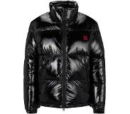 HUGO BOSS Water-repellent lacquered puffer jacket with stacked logos