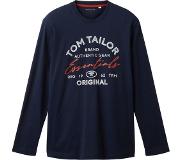 Tom Tailor 1037744 Print Long Sleeve T-shirt Musta 3XL Mies