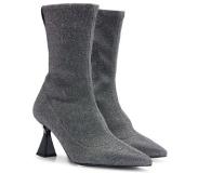 HUGO BOSS Zipped ankle boots in sparkly fabric with feature heel
