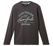 Tom Tailor 1037744 Print Long Sleeve T-shirt Ruskea M Mies