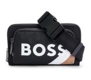 HUGO BOSS Crossbody bag with logo and signature stripe