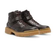 HUGO BOSS Half boots in leather with branded strap