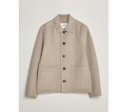 Ami Wool/Cashmere Short Coat Argile Beige