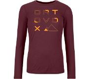 Ortovox - Women's 185 Merino Brand Outline L/S - Merinovillapaita XL, punainen
