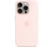 Apple iPhone 15 Pro Apple Silikonikuori MagSafella MT1F3ZM/A - Vaaleanpunainen