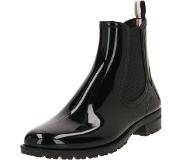 HUGO BOSS Glossy Chelsea-style rain boots with branded trim