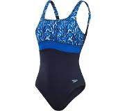 Speedo Shaping Contoureclipse Printed Swimsuit Sininen 42 Nainen