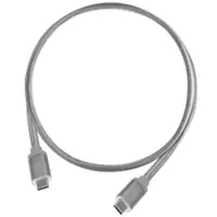 Silverstone 3.2 Gen2 USB-C -kaapeli, PD2.0 3A 60W, 0,5m, harmaa