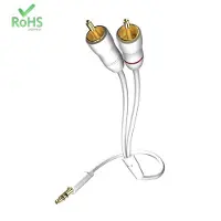 Inakustik 003100015 audiokaapeli 1.5 m 3.5mm 2 x RCA Valkoinen