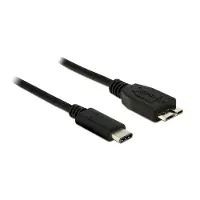 DeLOCK USB 3.2 Gen 2 USB-C – Micro-USB B -kaapeli, 1 m, musta
