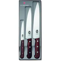 Victorinox Wood Veitsisetti 3 osaa Ruostumaton teräs-vaahtera