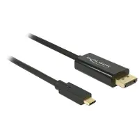 DeLOCK – Cable USB Type-C male to Displayport male (DP Alt Mode) 4K 60 Hz 1 m black (85255)