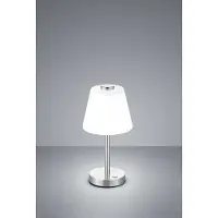 TRIO LED-pöytävalaisin Trio Emerald Ø150x290 mm harjattu teräs
