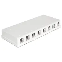 DeLOCK – Keystone Surface Mounted Box, 8-ports, white (86209)