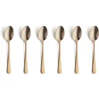 Amefa Austin 1410 six coffee spoons matt gold