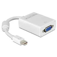 DeLOCK Adapter mini Displayport / VGA FM, 0,18 m, VGA (D-Sub), Mini DisplayPort, Uros, Naaras, Valkoinen (65130)