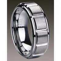 Bosie titanium / tungsten sormus 8mm TI&TU733 17,80mm / 56