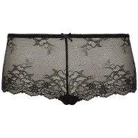 Lingadore Hipsterit 'DAILY LACE' musta / läpinäkyvä