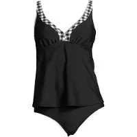 LASCANA Tankini harmaa / musta / valkoinen